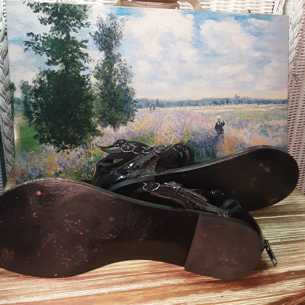 STEVE MADDEN 7 STRAP BLACK SANDAL 8 - Picture 7 of 7